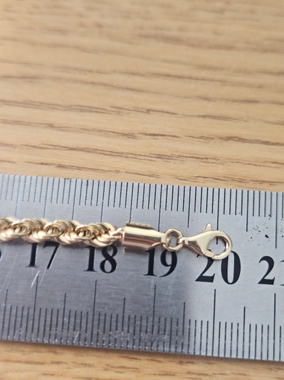 18 karat rope chain 20cm 4.2 grams
